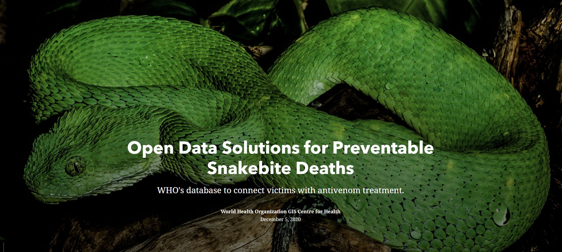 Snakebite-story-map Open Data Solutions for Preventable Snakebite Deaths
