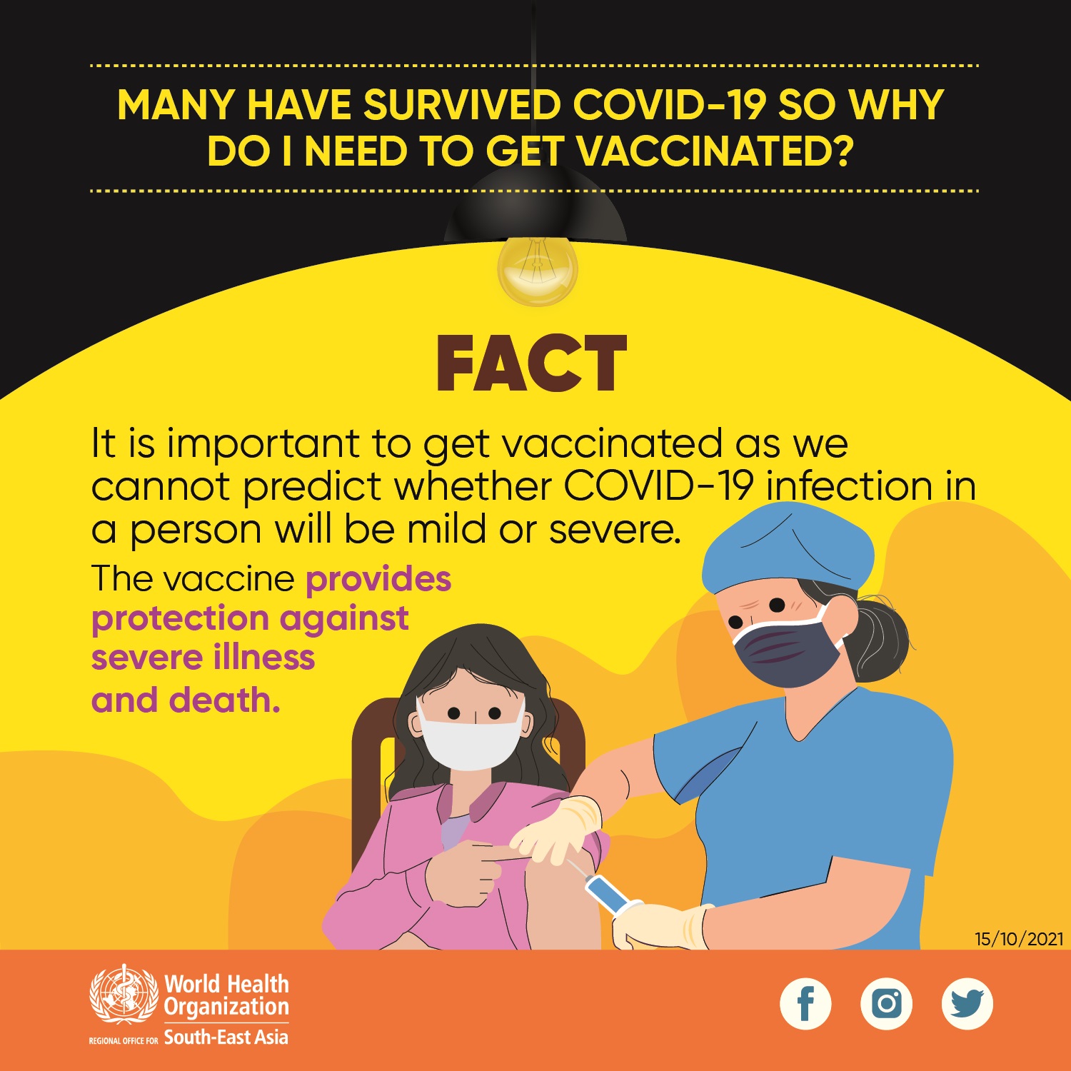 Many have survived COVID-19 so why do I need to get vaccinated? Survived